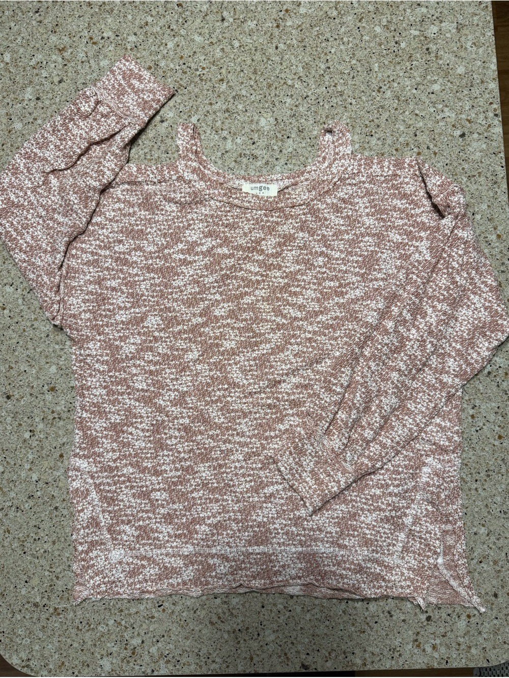 Umgee Rose Marled Scoop Neck Knit Sweater